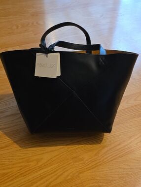 Rachel Zoe Black Leather Tote